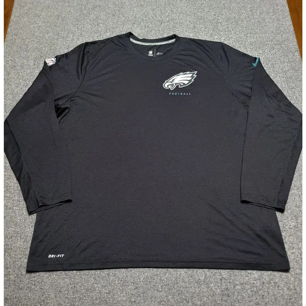 Nike Philadelphia Eagles Shirt Mens 2XL XXL Black NFL On Field Apparel Dri Fit